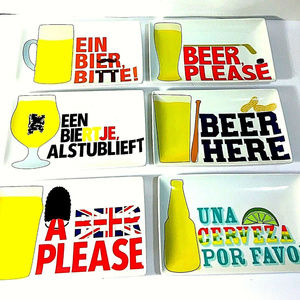 New Crate & Barrel Beer 6 Pack Appetizer Plates